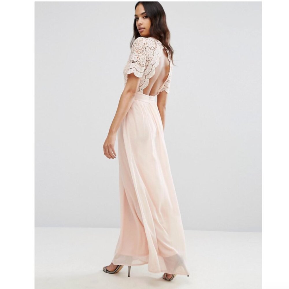 NWT Club L Maxi Dress With Crochet Lace Detail (sz 12)